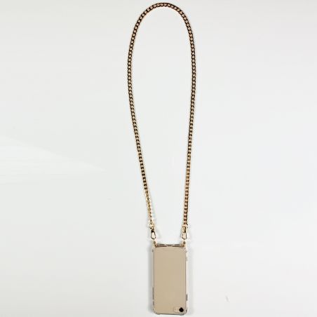 Coque Pour Xiaomi Redmi 17 4G / 5G avec Lanière Cordon Metal Plate Or
