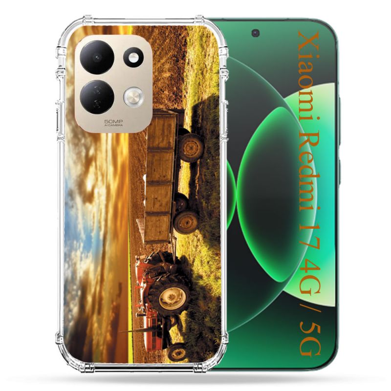 Coque Renforcée Pour Xiaomi Redmi 17 4G / 5G Agriculture Tracteur Color