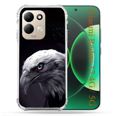 Coque Renforcée Pour Xiaomi Redmi 17 4G / 5G Animal Aigle Royal Noir