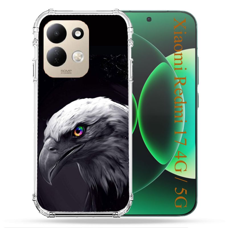 Coque Renforcée Pour Xiaomi Redmi 17 4G / 5G Animal Aigle Royal Noir
