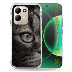 Coque Renforcée Pour Xiaomi Redmi 17 4G / 5G Animal Chat Gris