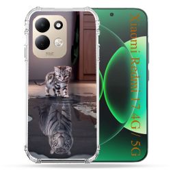 Coque Renforcée Pour Xiaomi Redmi 17 4G / 5G Animal Chat Reflet