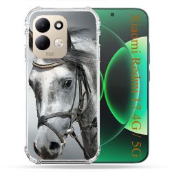 Coque Renforcée Pour Xiaomi Redmi 17 4G / 5G Animal Cheval Blanc