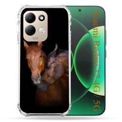 Coque Renforcée Pour Xiaomi Redmi 17 4G / 5G Animal Cheval Marron