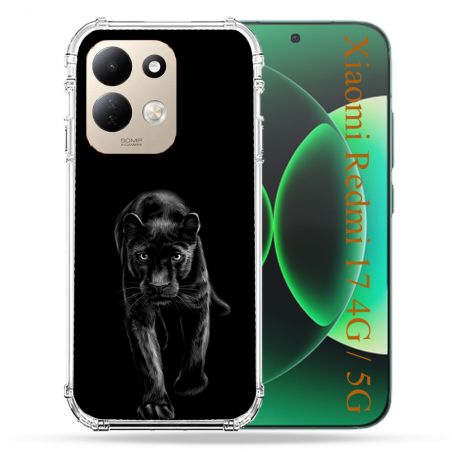 Coque Renforcée Pour Xiaomi Redmi 17 4G / 5G Animal Panthère Noire