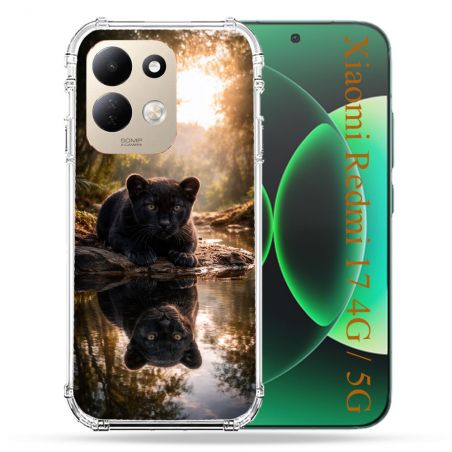 Coque Renforcée Pour Xiaomi Redmi 17 4G / 5G Animal Panthère Reflet