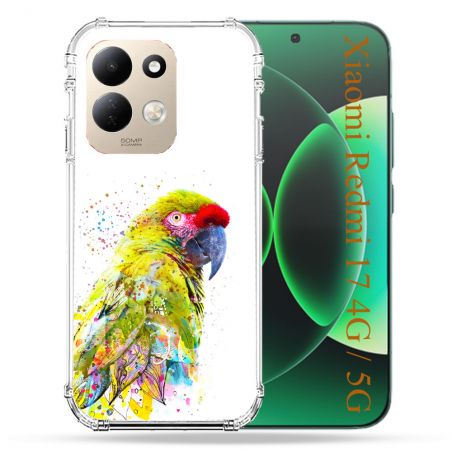 Coque Renforcée Pour Xiaomi Redmi 17 4G / 5G Animal Perroquet Jaune
