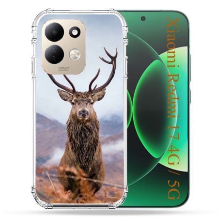 Coque Renforcée Pour Xiaomi Redmi 17 4G / 5G Chasse Chevreuil Montagne