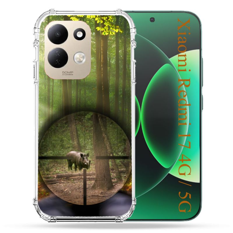 Coque Renforcée Pour Xiaomi Redmi 17 4G / 5G Chasse Sanglier Viseur