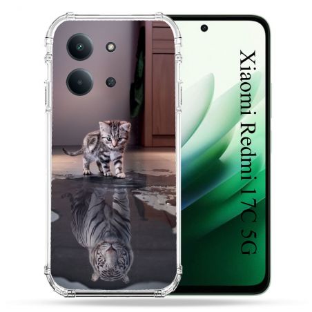 Coque Renforcée Pour Xiaomi Redmi 17C 5G Animal Chat Reflet