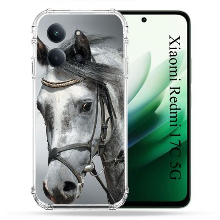 Coque Renforcée Pour Xiaomi Redmi 17C 5G Animal Cheval Blanc