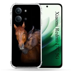 Coque Renforcée Pour Xiaomi Redmi 17C 5G Animal Cheval Marron