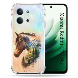 Coque Renforcée Pour Xiaomi Redmi 17C 5G Animal Cheval Montagne