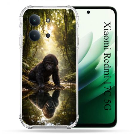 Coque Renforcée Pour Xiaomi Redmi 17C 5G Animal Gorille Reflet