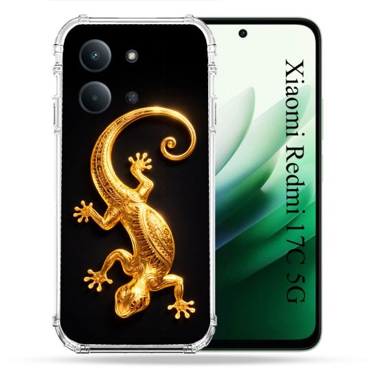 Coque Renforcée Pour Xiaomi Redmi 17C 5G Animal Lezard Noir 2026