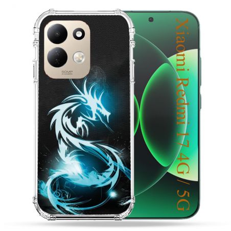 Coque Renforcée Pour Xiaomi Redmi 17 4G / 5G Fantastique Dragon Bleu