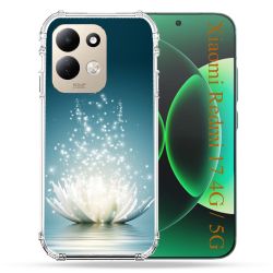 Coque Renforcée Pour Xiaomi Redmi 17 4G / 5G Fleur Lotus Blanc