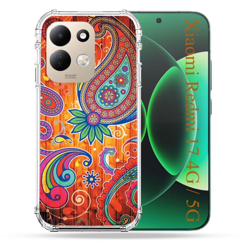 Coque Renforcée Pour Xiaomi Redmi 17 4G / 5G Fleur Psychedelic