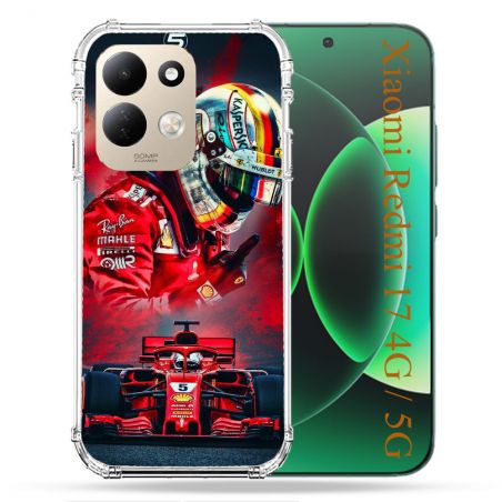 Coque Renforcée Pour Xiaomi Redmi 17 4G / 5G Formule 1 F1 Ferrari