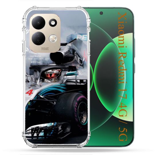 Coque Renforcée Pour Xiaomi Redmi 17 4G / 5G Formule 1 F1 Mercedes Petronas