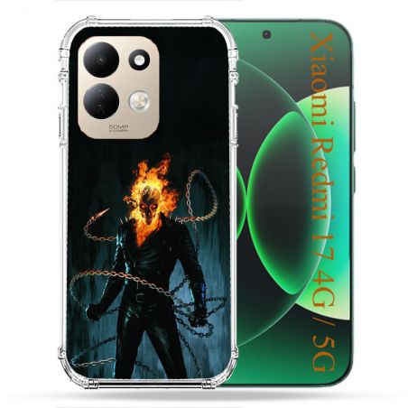 Coque Renforcée Pour Xiaomi Redmi 17 4G / 5G Ghost Rider