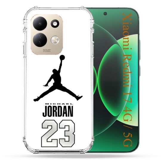 Coque Renforcée Pour Xiaomi Redmi 17 4G / 5G Jordan 23 Blanc