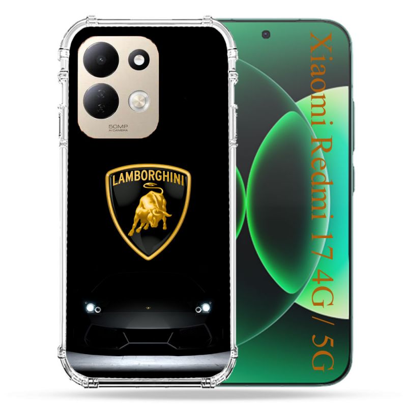 Coque Renforcée Pour Xiaomi Redmi 17 4G / 5G Lamborghini Noir