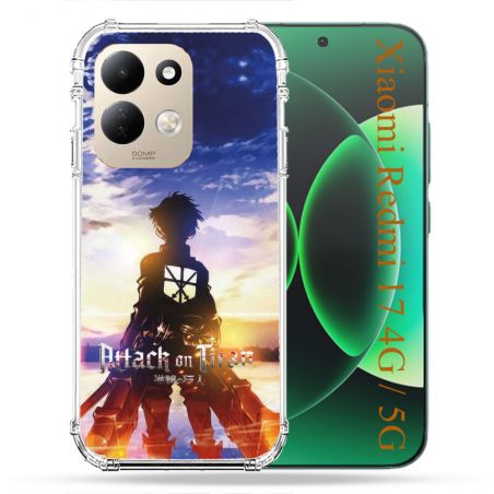 Coque Renforcée Pour Xiaomi Redmi 17 4G / 5G Manga Attaque Titans Soleil