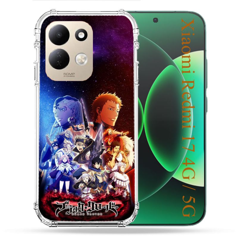 Coque Renforcée Pour Xiaomi Redmi 17 4G / 5G Manga Black Clover Affiche