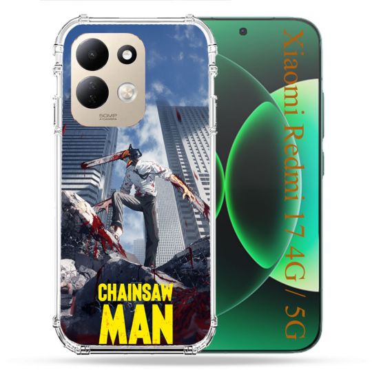 Coque Renforcée Pour Xiaomi Redmi 17 4G / 5G Manga Chainsaw Man Denji