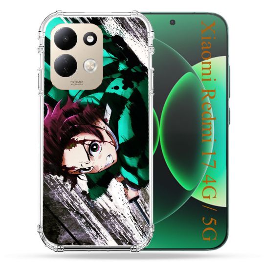 Coque Renforcée Pour Xiaomi Redmi 17 4G / 5G Manga Demon Slayer Tanjiro