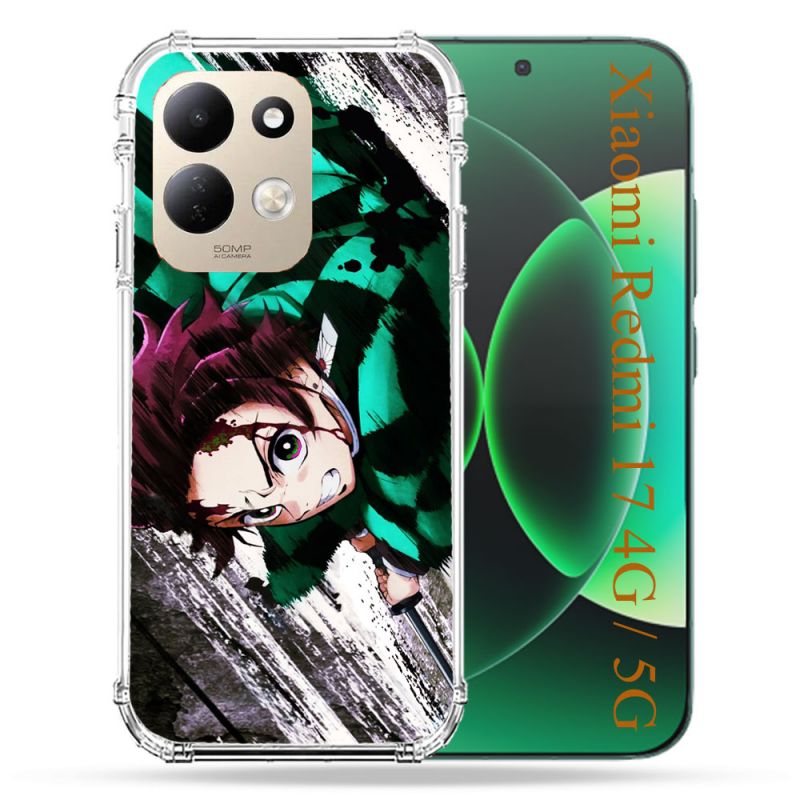 Coque Renforcée Pour Xiaomi Redmi 17 4G / 5G Manga Demon Slayer Tanjiro