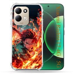 Coque Renforcée Pour Xiaomi Redmi 17 4G / 5G Manga Demon Slayer Tanjiro Feu