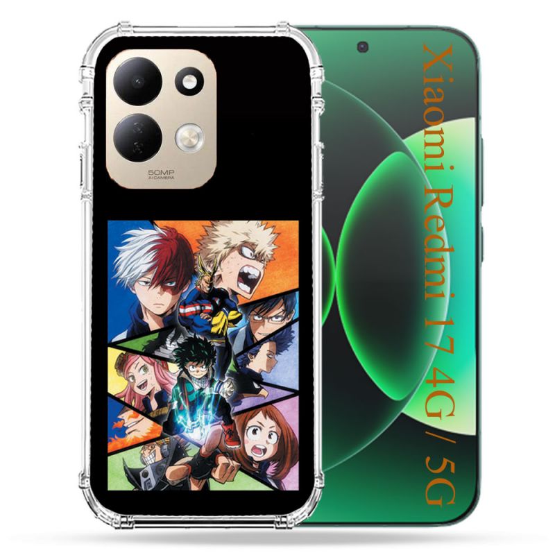 Coque Renforcée Pour Xiaomi Redmi 17 4G / 5G Manga My Hero Academia Noir