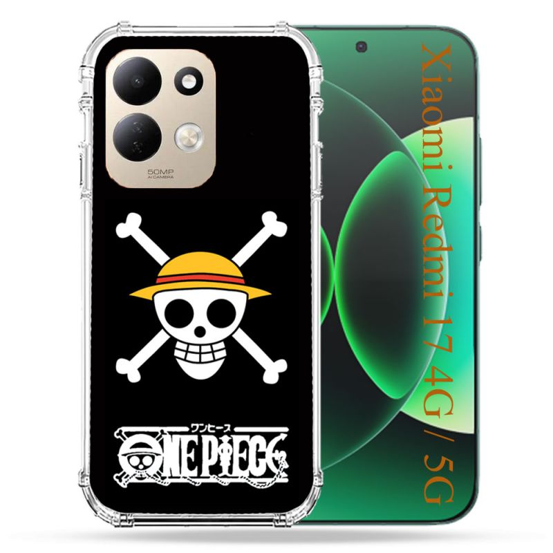 Coque Renforcée Pour Xiaomi Redmi 17 4G / 5G Manga One Piece Tete de Mort