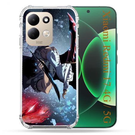 Coque Renforcée Pour Xiaomi Redmi 17 4G / 5G Manga Solo Leveling Sung Epee