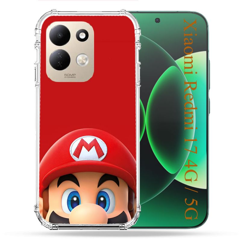 Coque Renforcée Pour Xiaomi Redmi 17 4G / 5G Mario Rouge