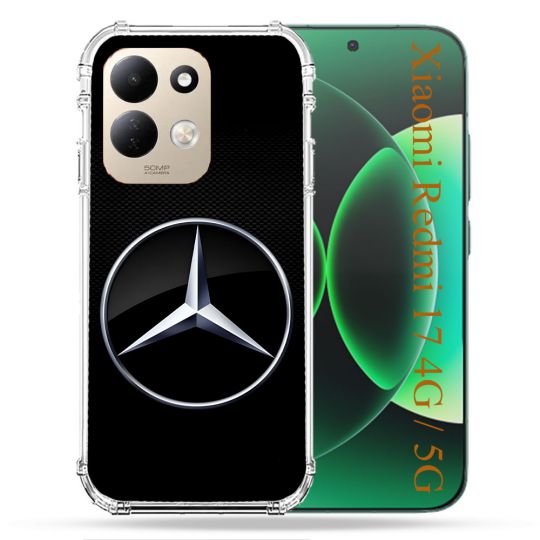 Coque Renforcée Pour Xiaomi Redmi 17 4G / 5G Mercedes Carbone
