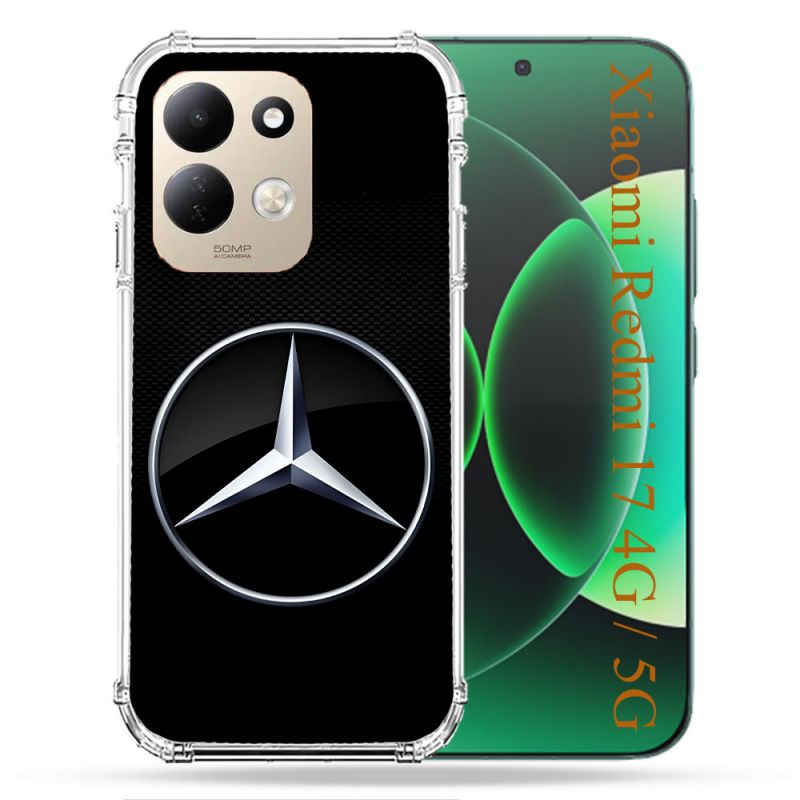 Coque Renforcée Pour Xiaomi Redmi 17 4G / 5G Mercedes Carbone