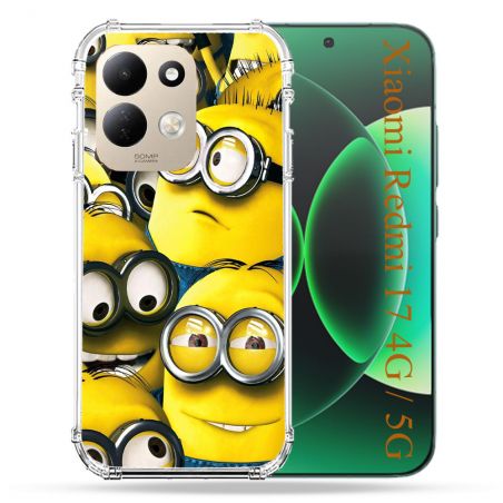 Coque Renforcée Pour Xiaomi Redmi 17 4G / 5G Minions Groupe