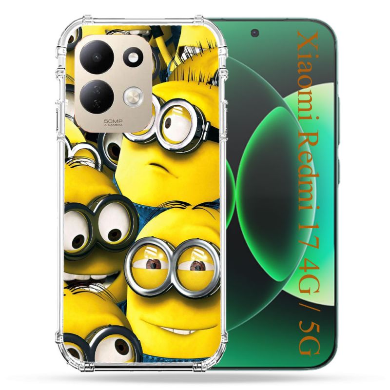 Coque Renforcée Pour Xiaomi Redmi 17 4G / 5G Minions Groupe