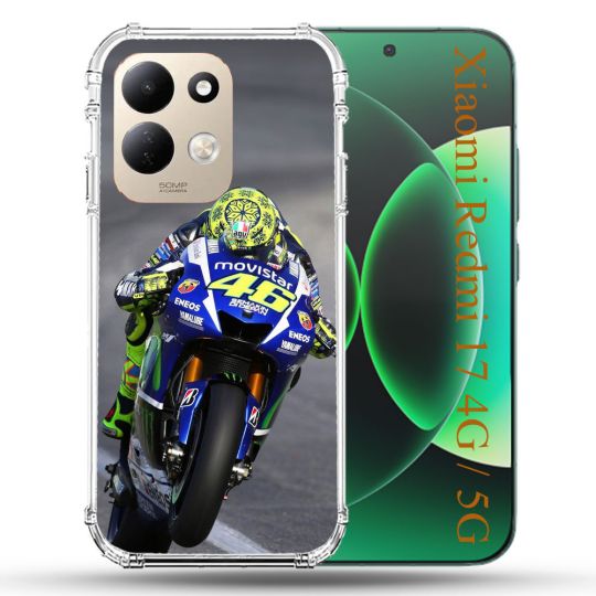Coque Renforcée Pour Xiaomi Redmi 17 4G / 5G Moto Course GP Wheeling 46