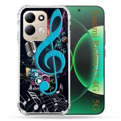 Coque Renforcée Pour Xiaomi Redmi 17 4G / 5G Musique Cle Sol Bleu
