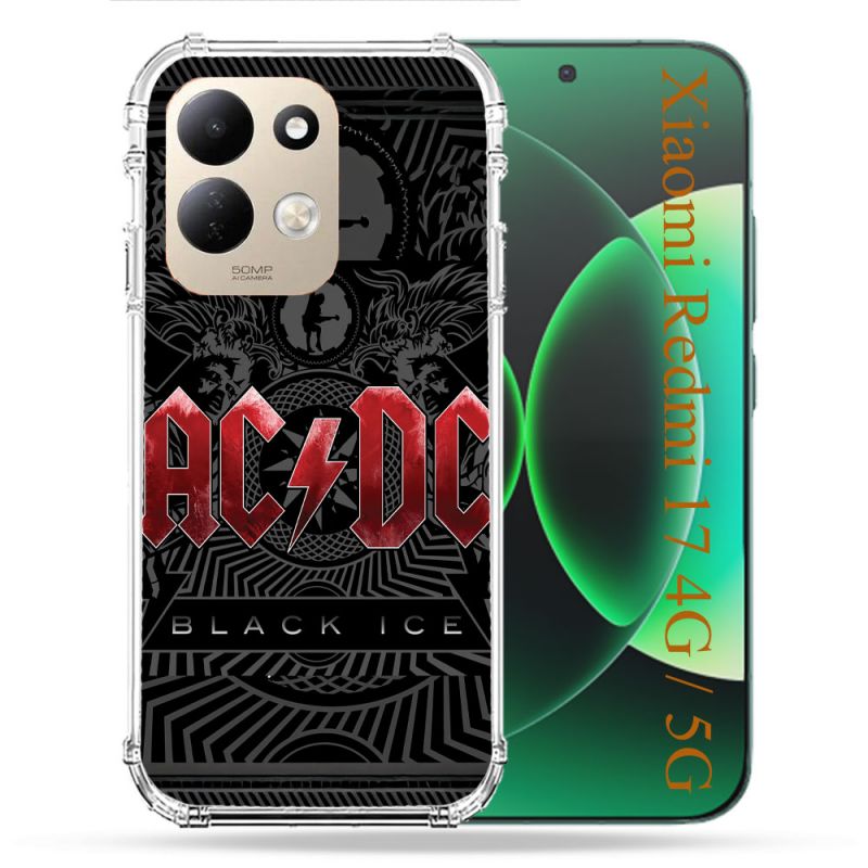 Coque Renforcée Pour Xiaomi Redmi 17 4G / 5G Musique Rock ACDC Rouge