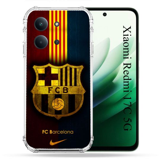 Coque Renforcée Pour Xiaomi Redmi 17C 5G Foot FC Barcelone Vintage