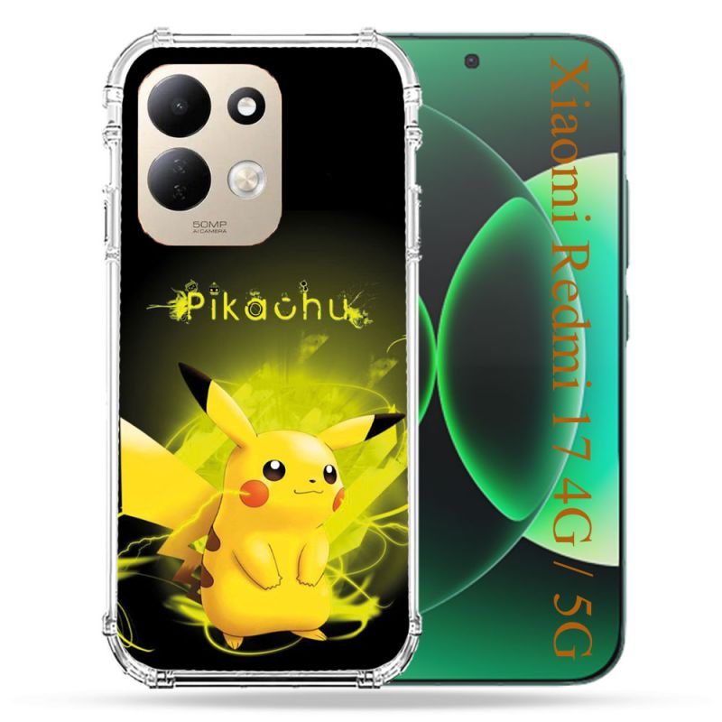 Coque Renforcée Pour Xiaomi Redmi 17 4G / 5G Pokemon Pikachu Eclair
