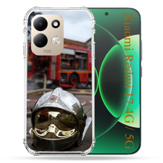 Coque Renforcée Pour Xiaomi Redmi 17 4G / 5G Pompier Casque Camion
