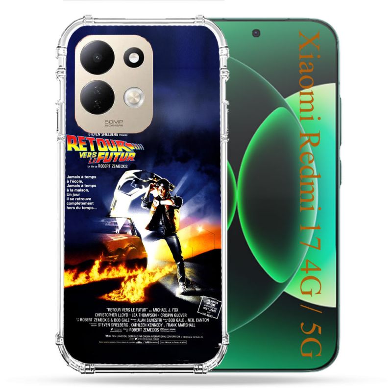 Coque Renforcée Pour Xiaomi Redmi 17 4G / 5G Retour Vers Le Futur Affiche