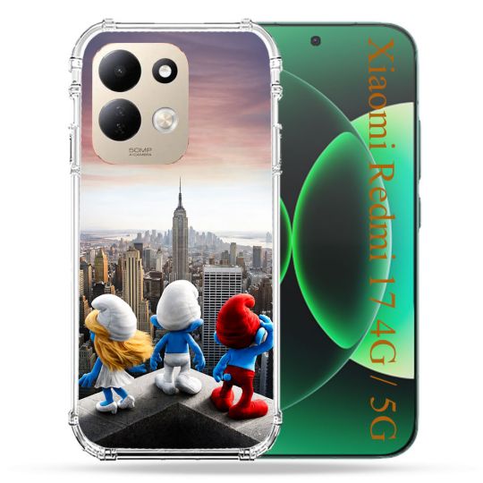 Coque Renforcée Pour Xiaomi Redmi 17 4G / 5G Schtroumpfs New York