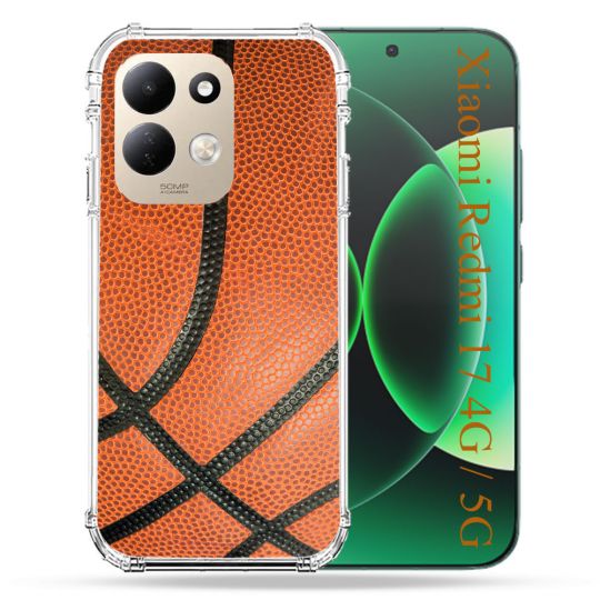 Coque Renforcée Pour Xiaomi Redmi 17 4G / 5G Sport Ballon Basket